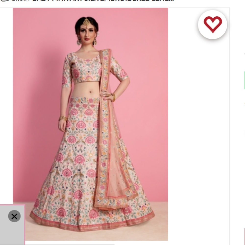 LEHENGA PINK FLORAL BRAND NEW